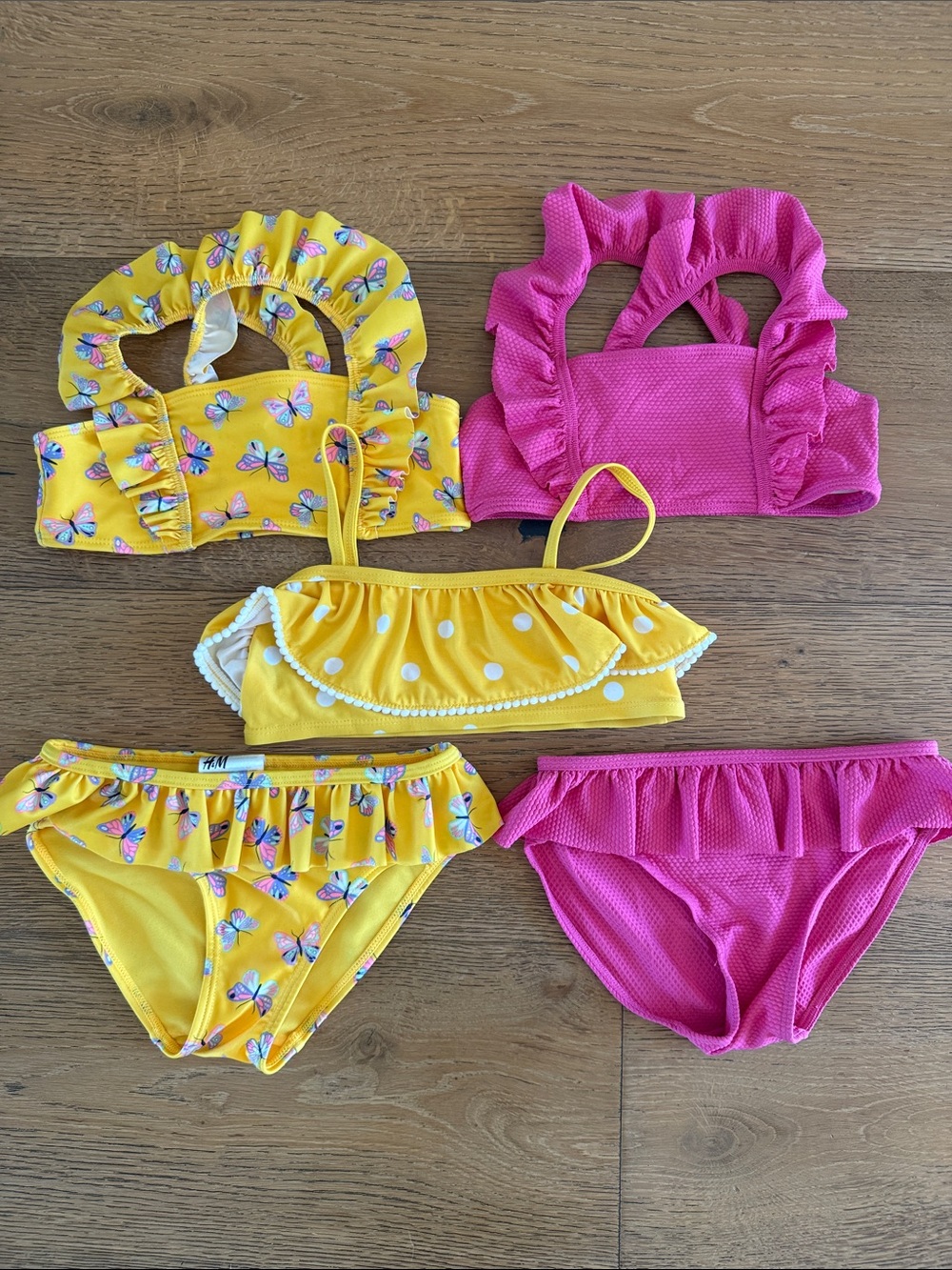 5 Piece Toddler Girl Bikini set by H&M and Old Navy size 5T/6